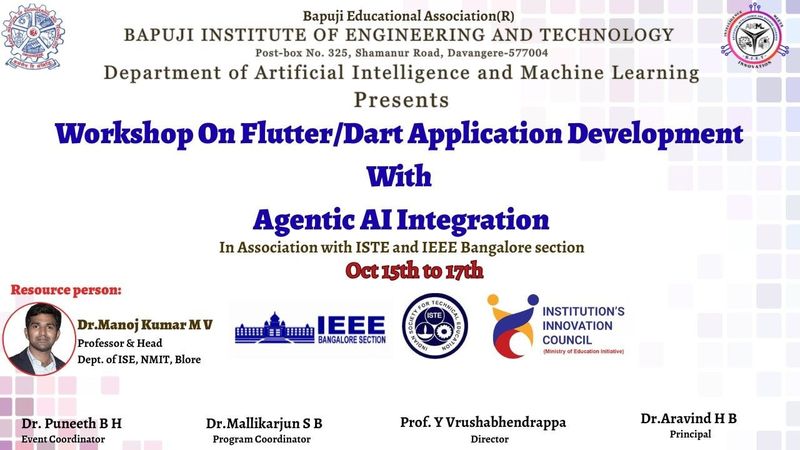 Workshop on Flitter/Dart Application Development with Agentic AI Integration